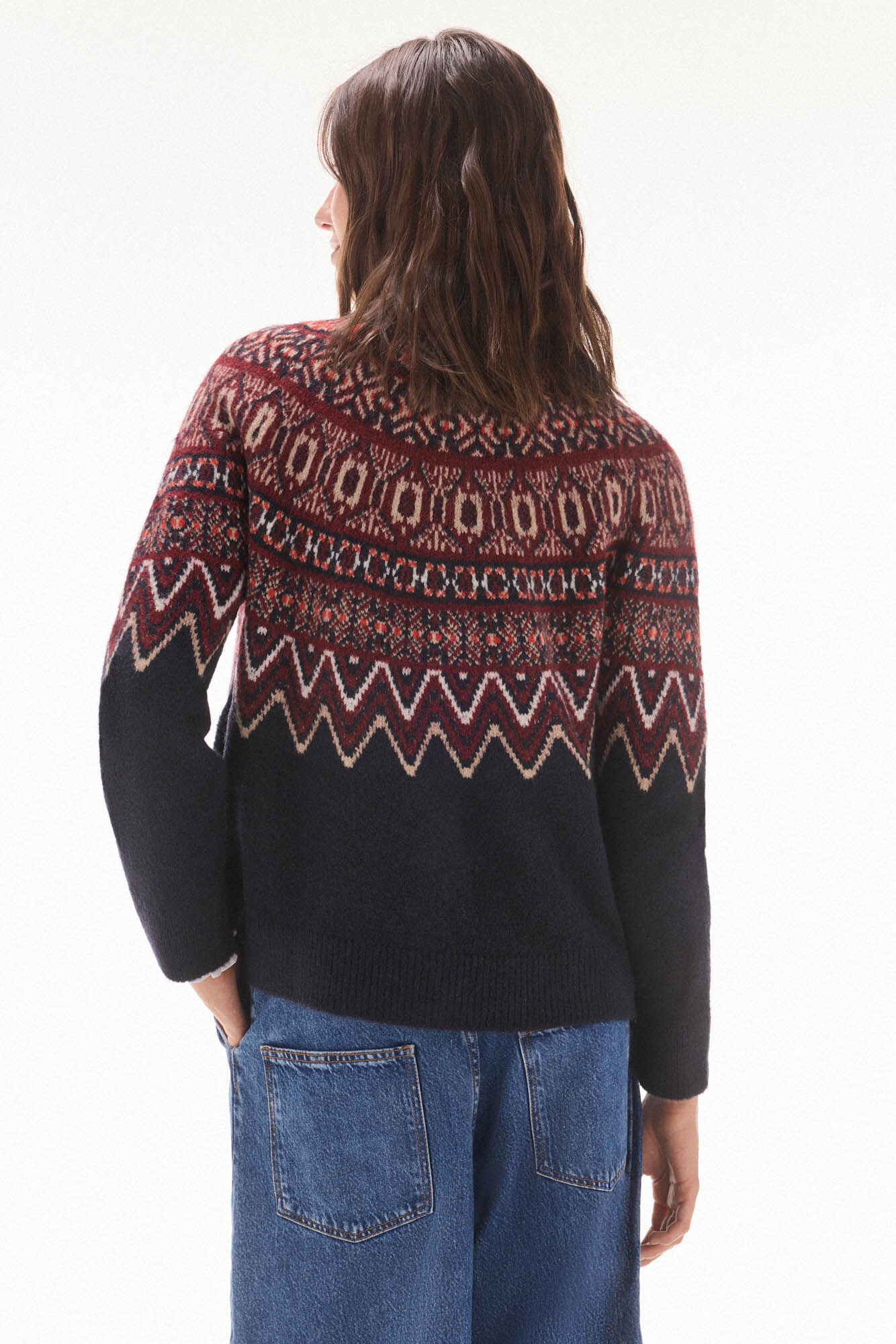 TFP by Tamara Falc&oacute; Multicoloured geometric jacquard jacket Blue