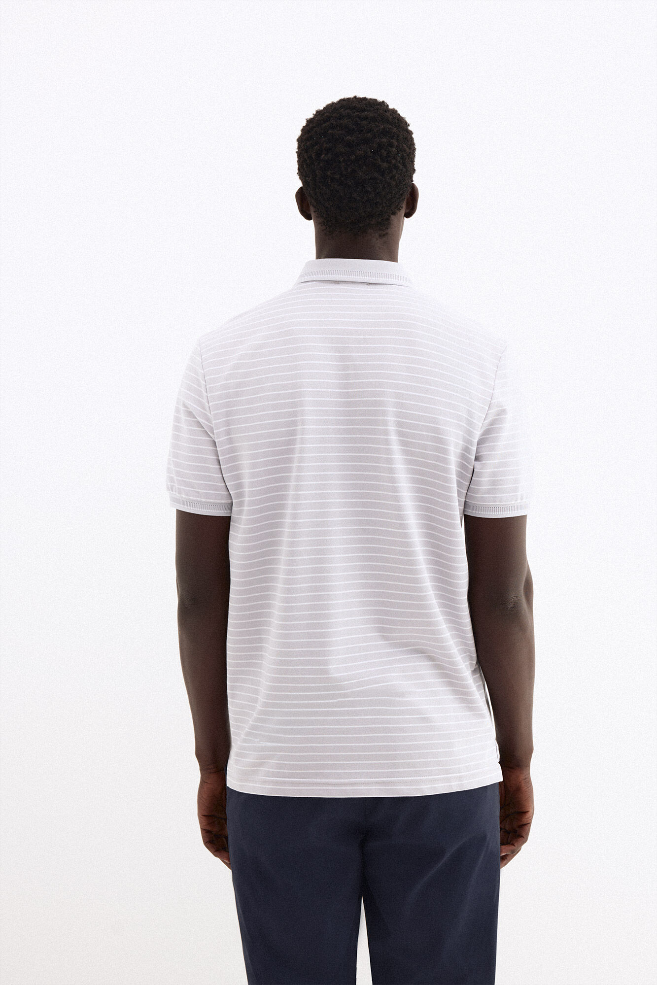 Pedro del Hierro Striped polo shirt Grey
