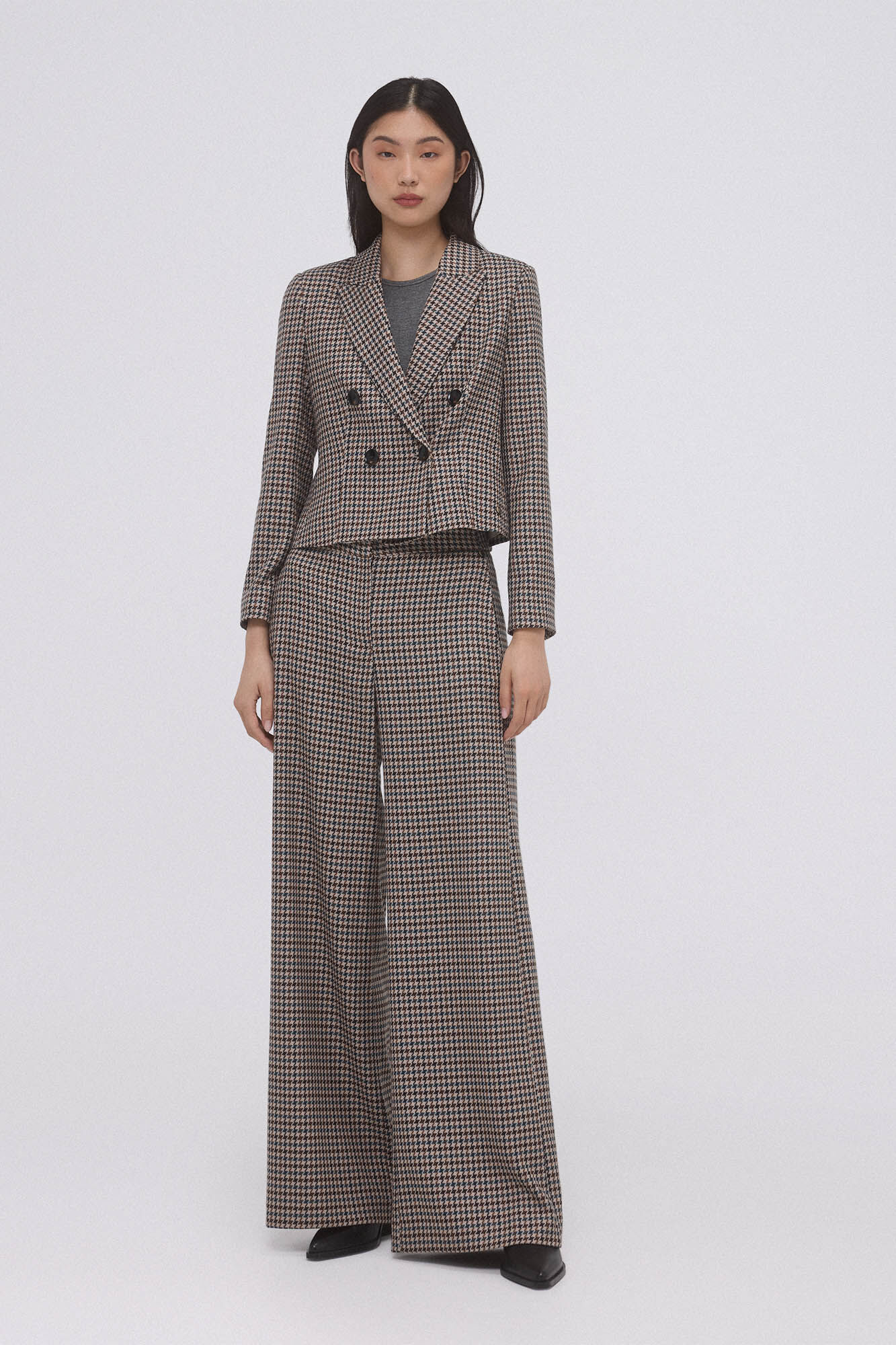 Pedro del Hierro Houndstooth trousers Blue