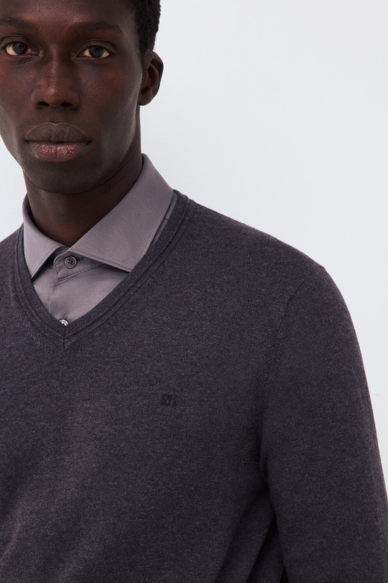 Pedro del Hierro Premium cotton silk cashmere knit jumper Grey