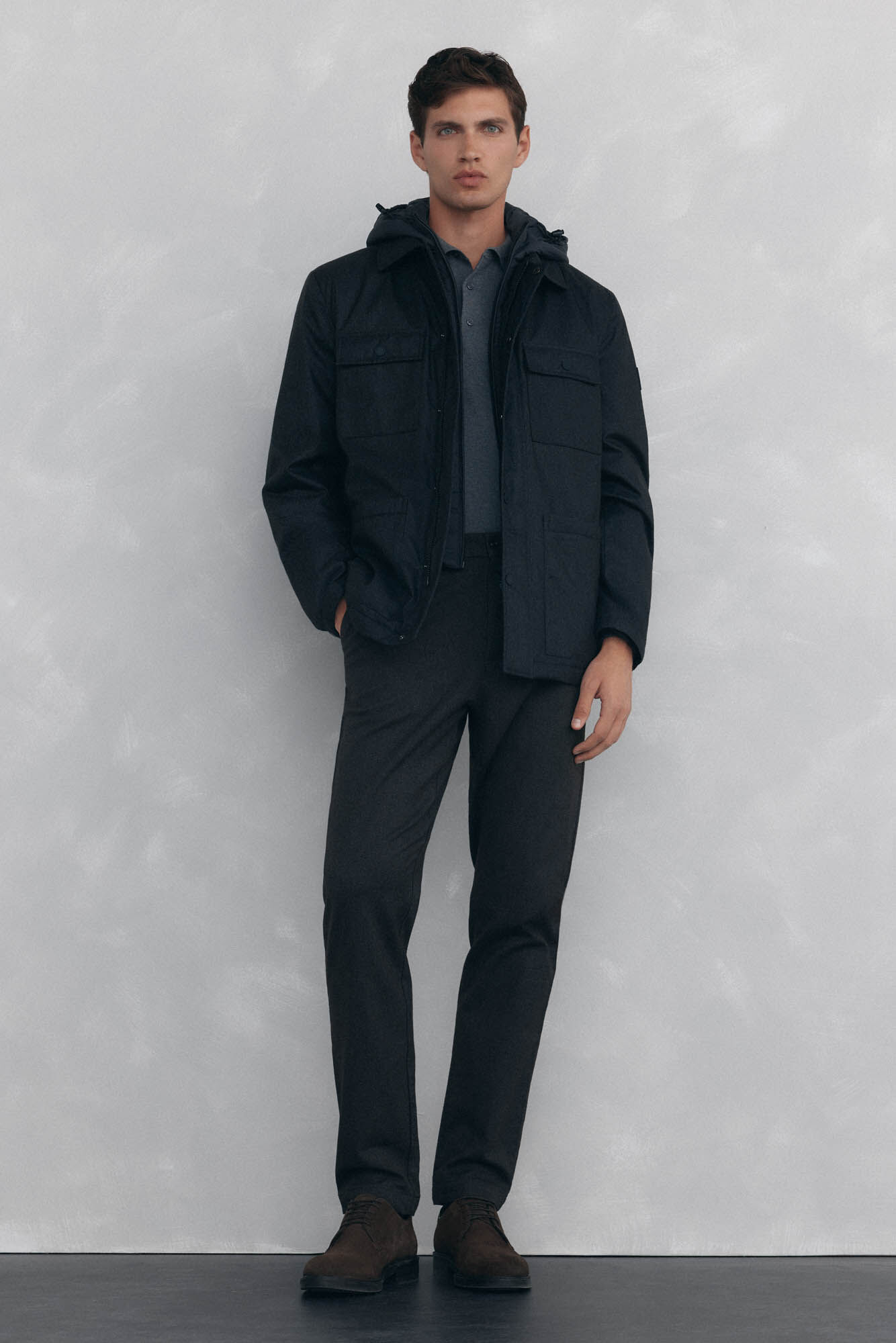 Pedro del Hierro 4-pocket jacket with views Grey