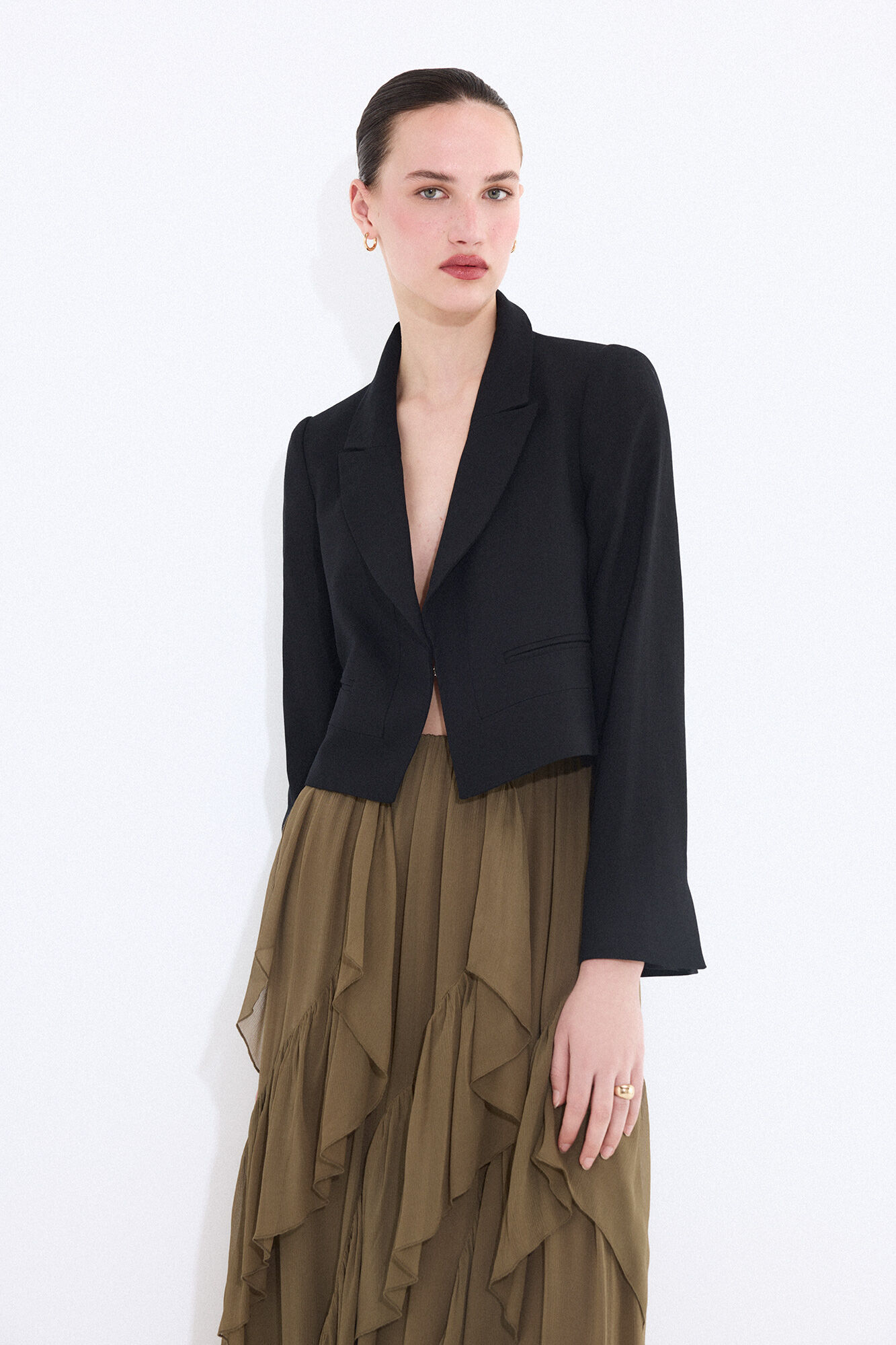 Pedro del Hierro Black crop blazer