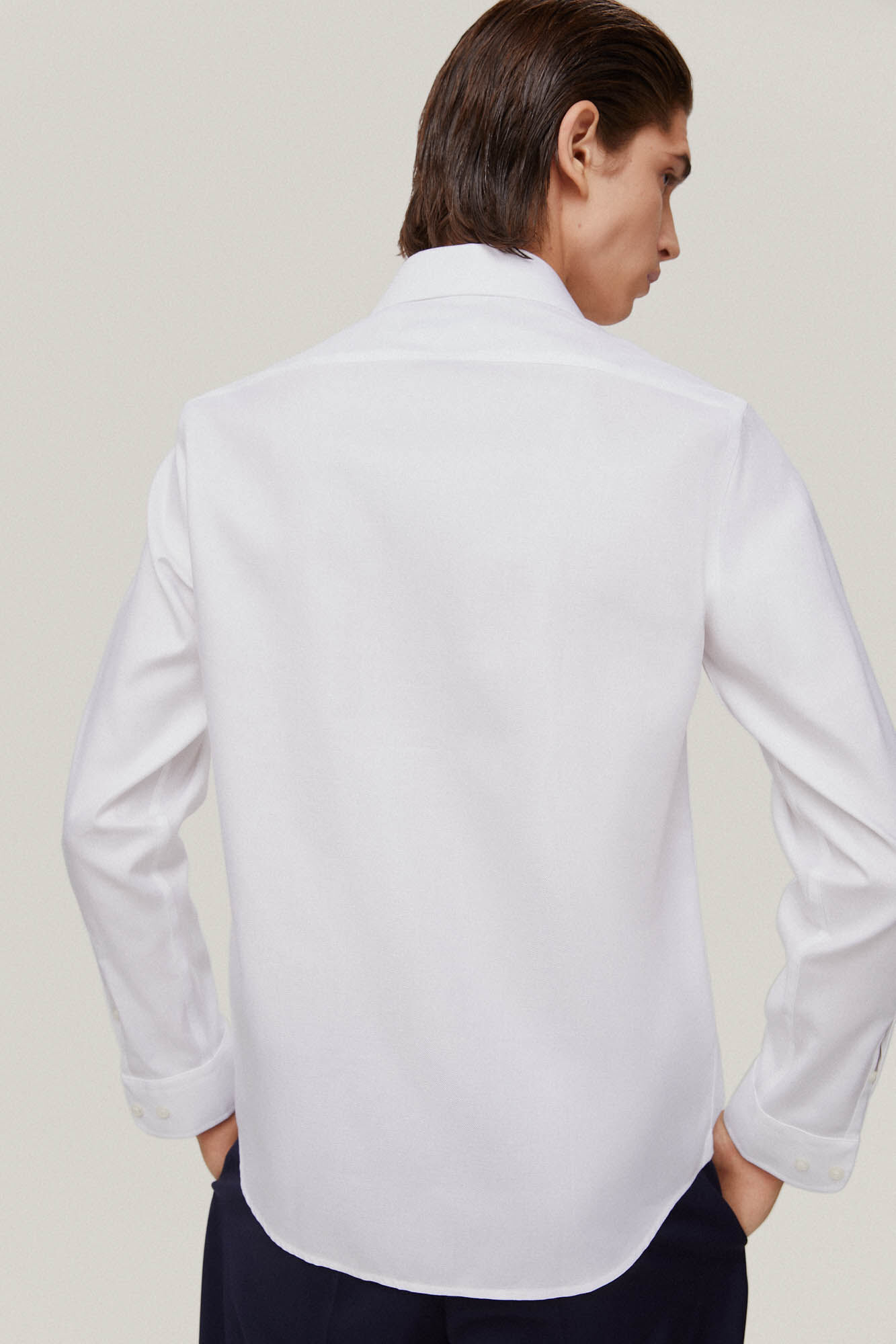 Pedro del Hierro Camisa vestir twill liso non iron + antimanchas Blanco