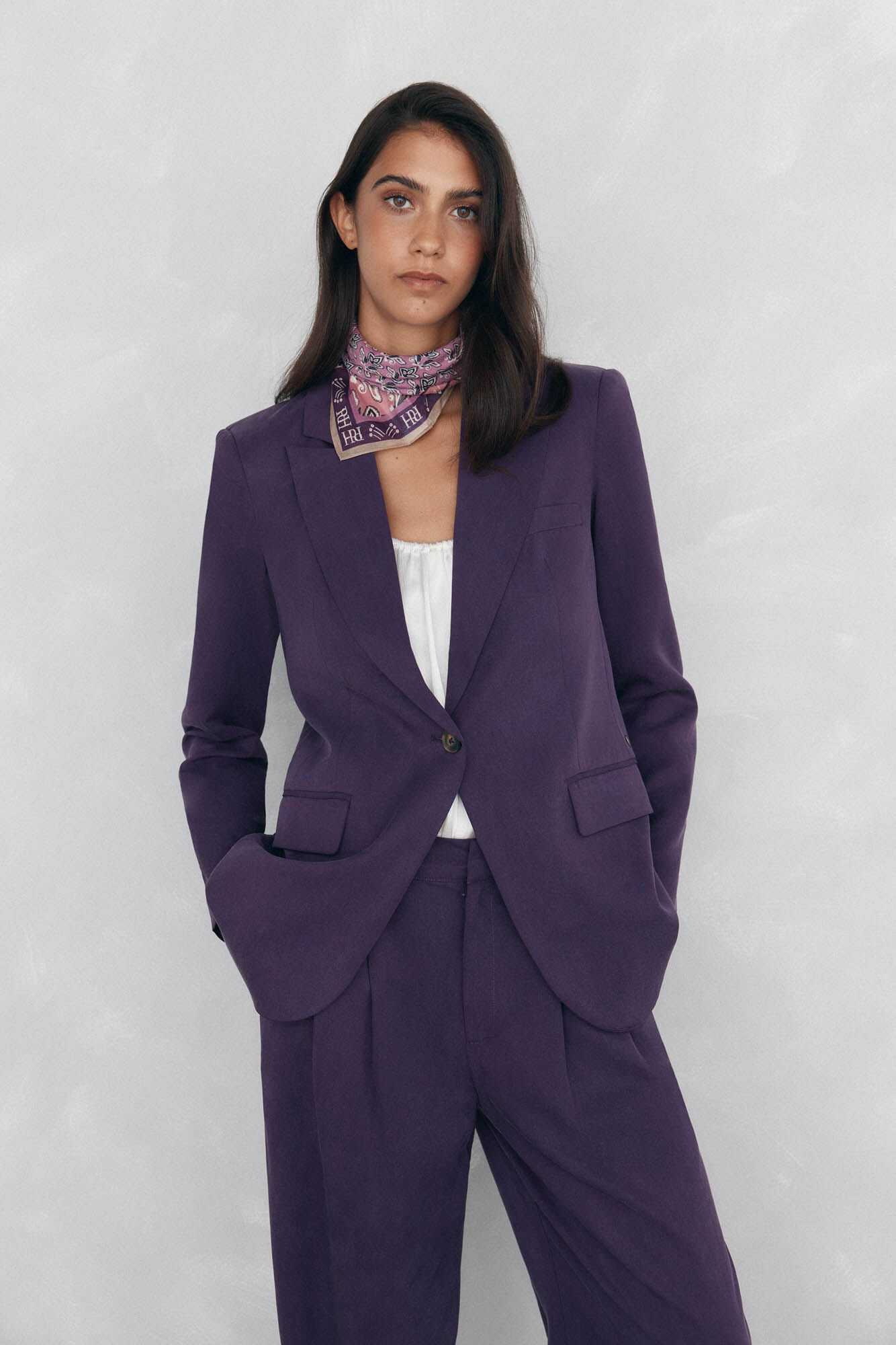 Pedro del Hierro Purple regular fit blazer Purple