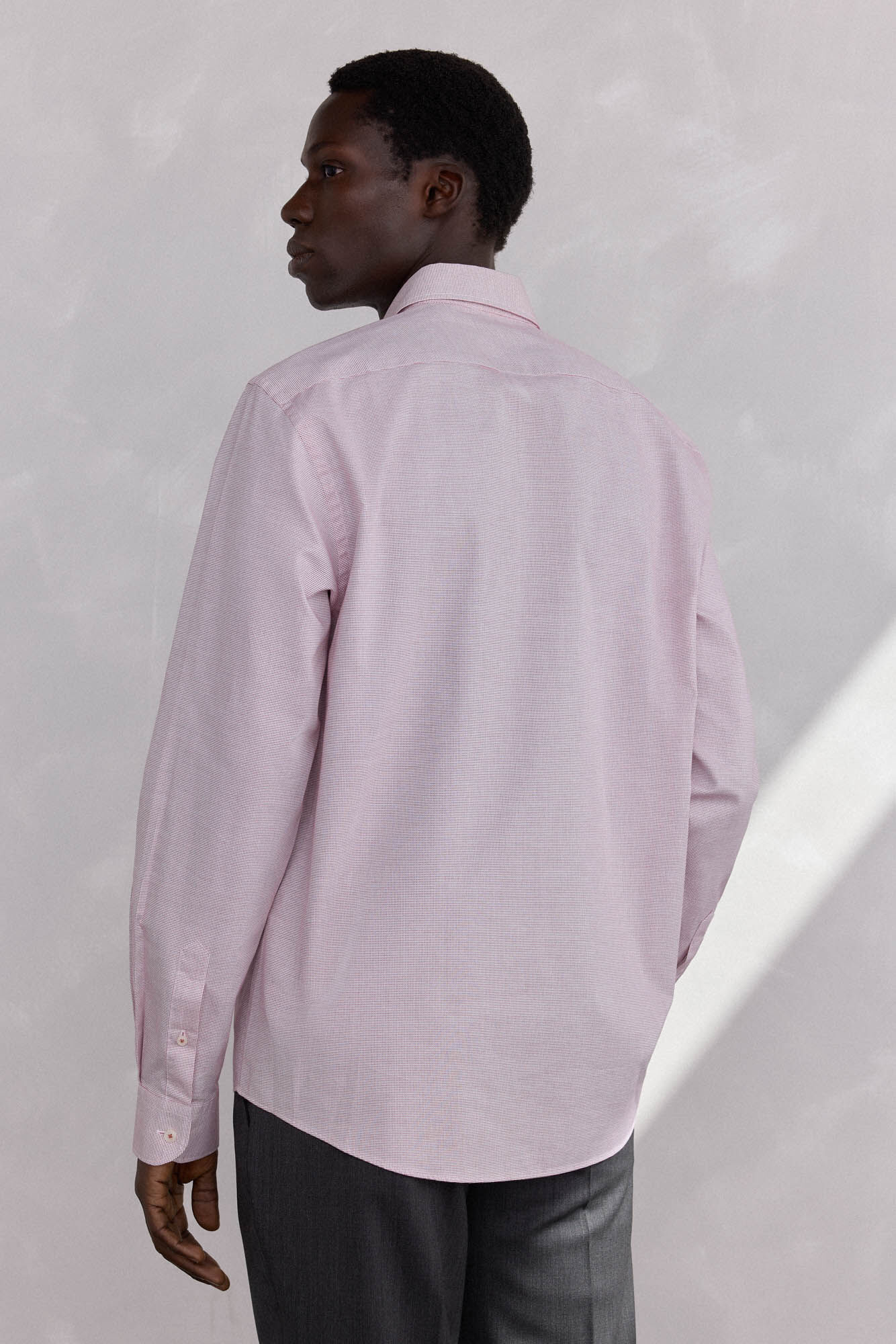 Pedro del Hierro Easy-iron structured shirt + anti-odor regular fit Pink