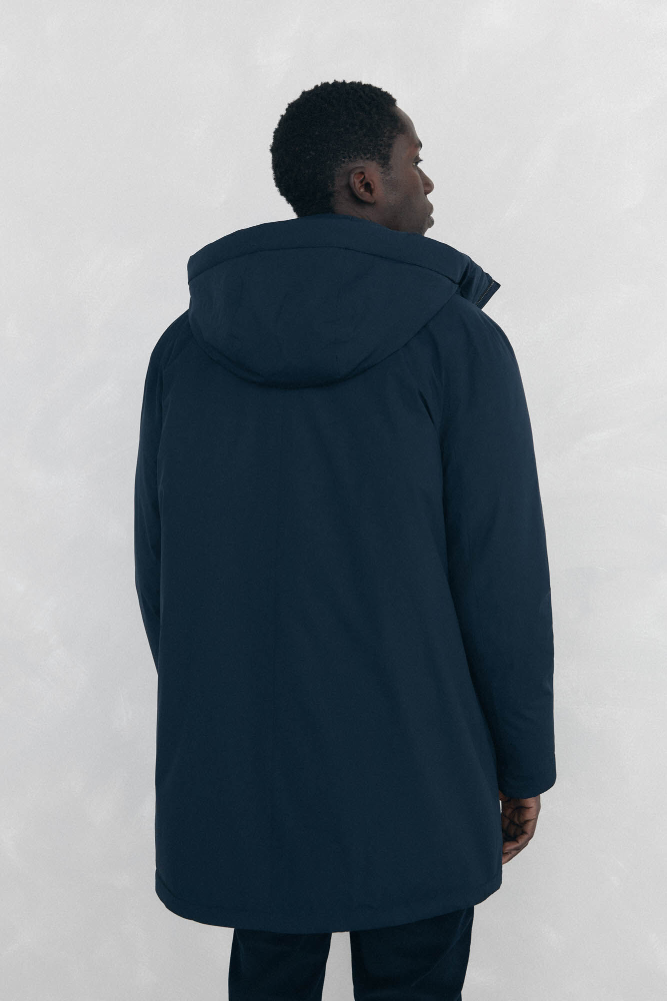 Pedro del Hierro Short hooded parka Blue