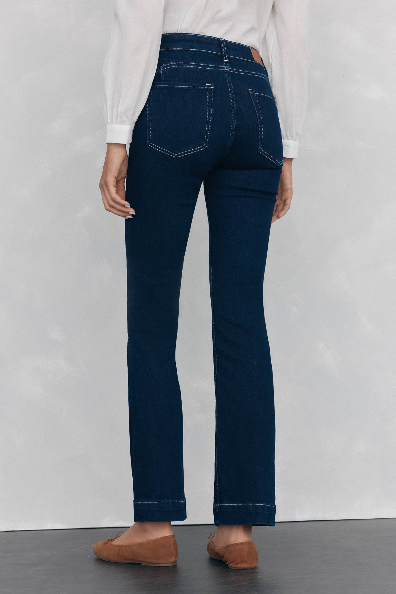 Pedro del Hierro Jeans flare push-up Azul