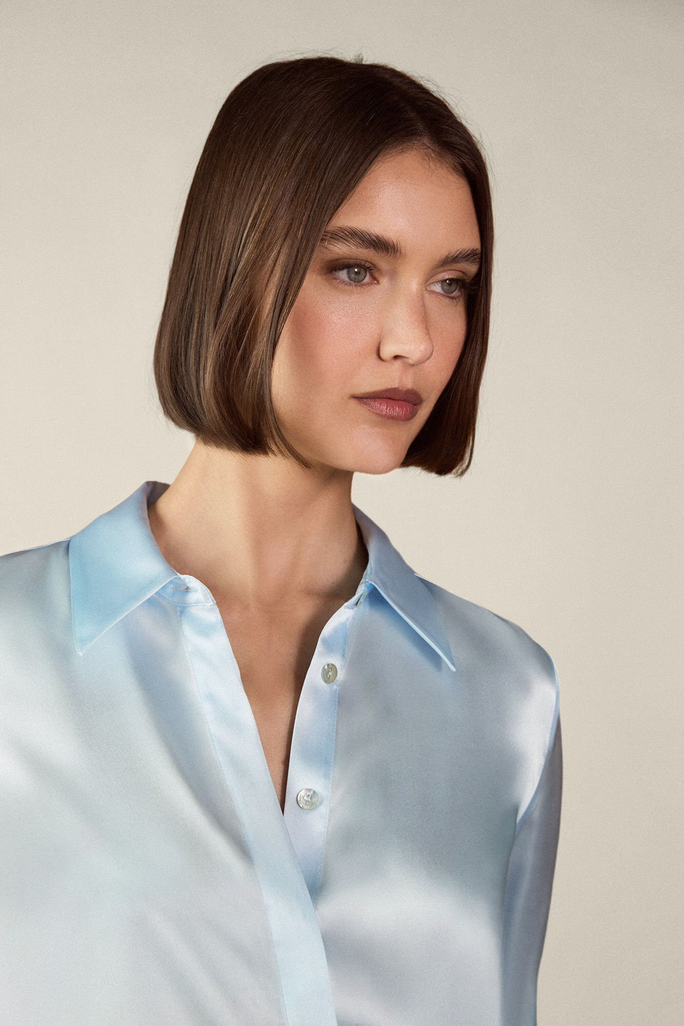 TFP by Tamara Falc&oacute; Blusa em seda Azul