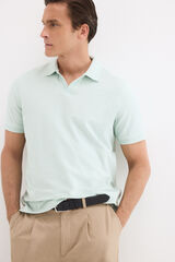 Pedro del Hierro Textured polo shirt Green