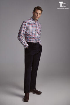 Pedro del Hierro Tech Non-Iron cotton shirt Grey