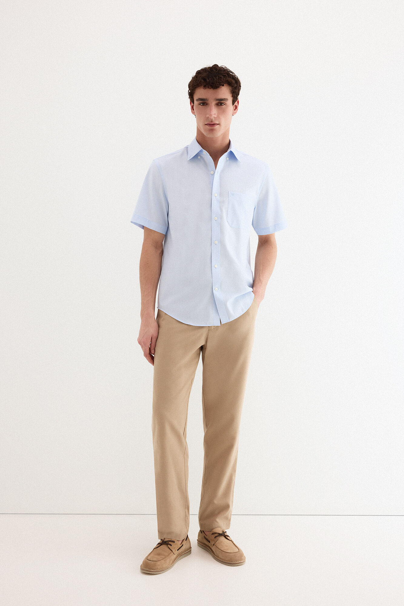 Pedro del Hierro Plain non-iron short sleeve shirt