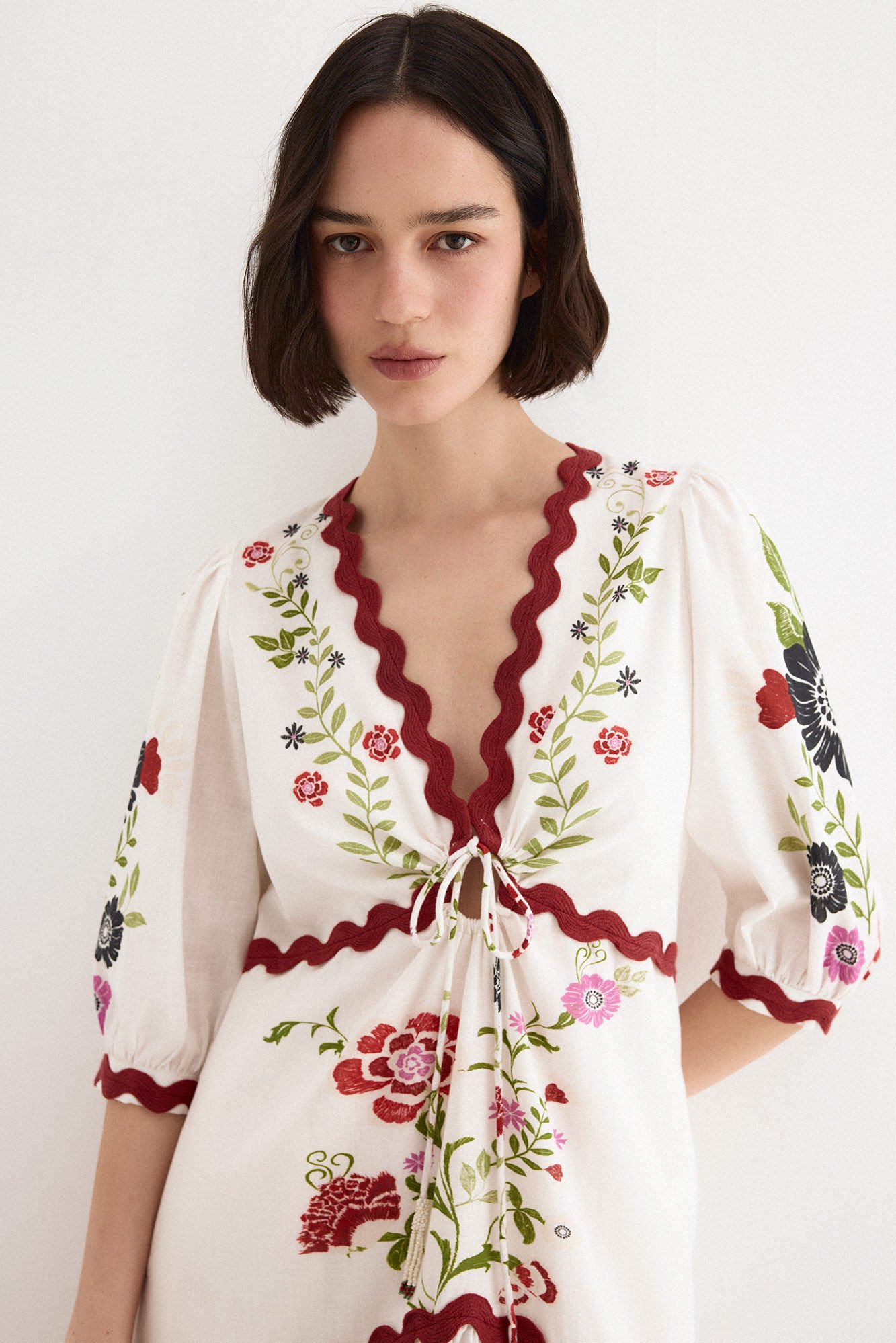 TFP by Tamara Falc&oacute; Long printed dress White