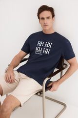 Pedro del Hierro Logo T-shirt Blue