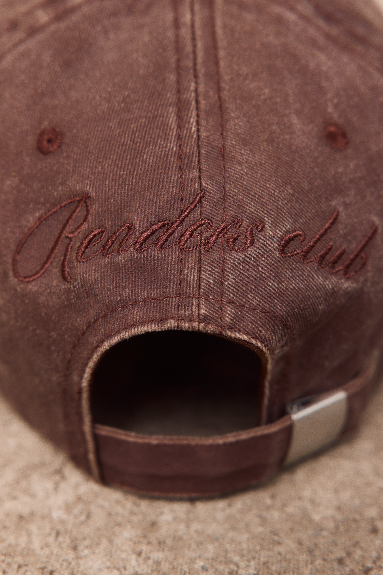 Slowlove Gorra lavada bordado Granate
