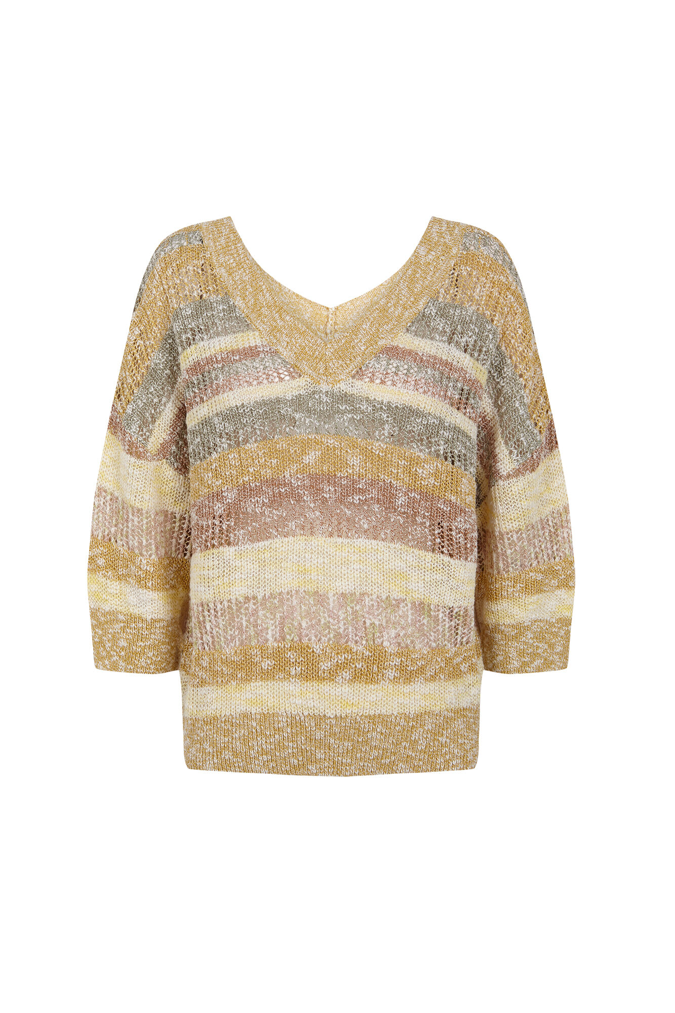Slowlove Camisola decote em V multicolor Dourado