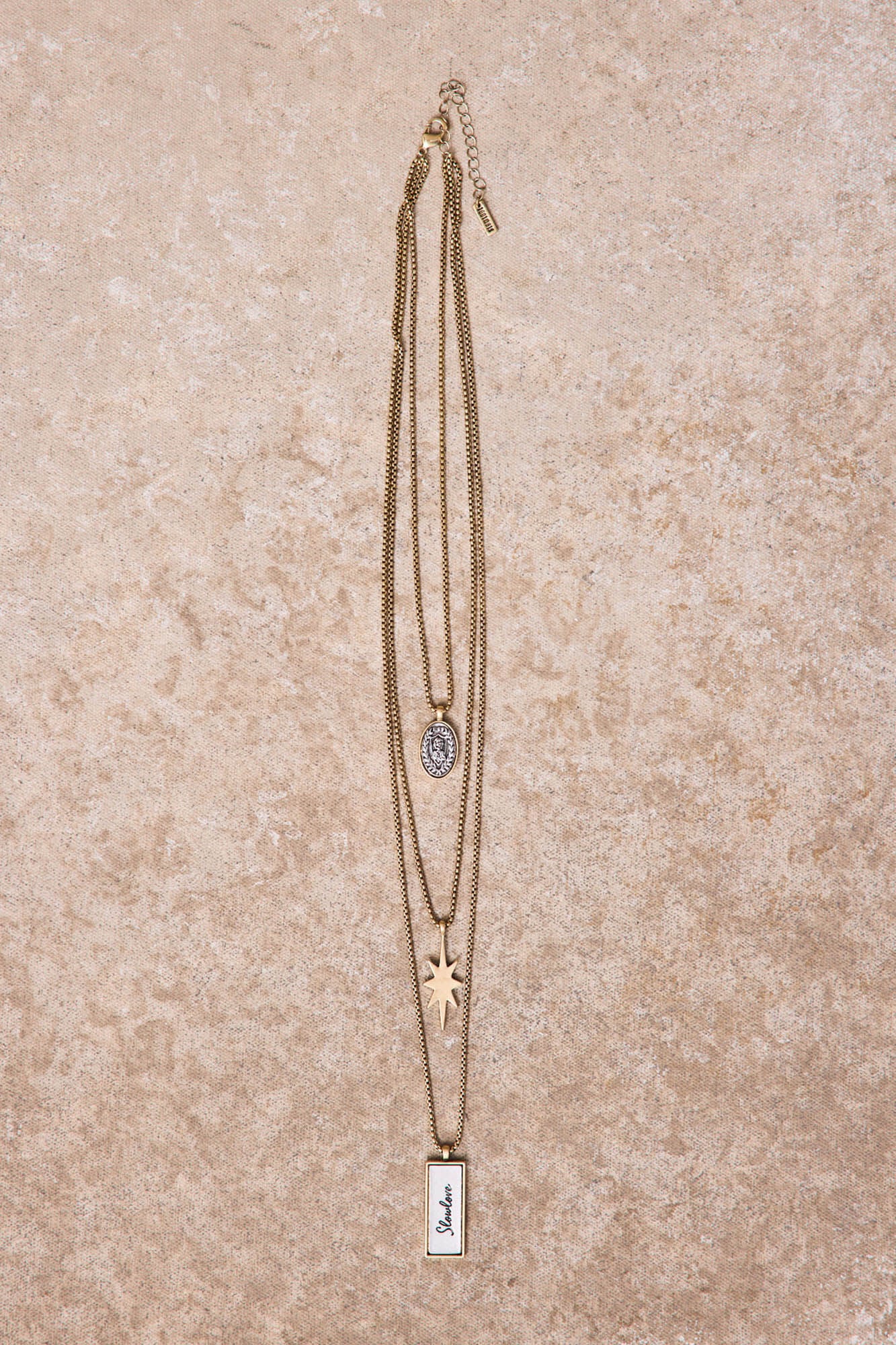 Slowlove Long necklace with charms Multicolour