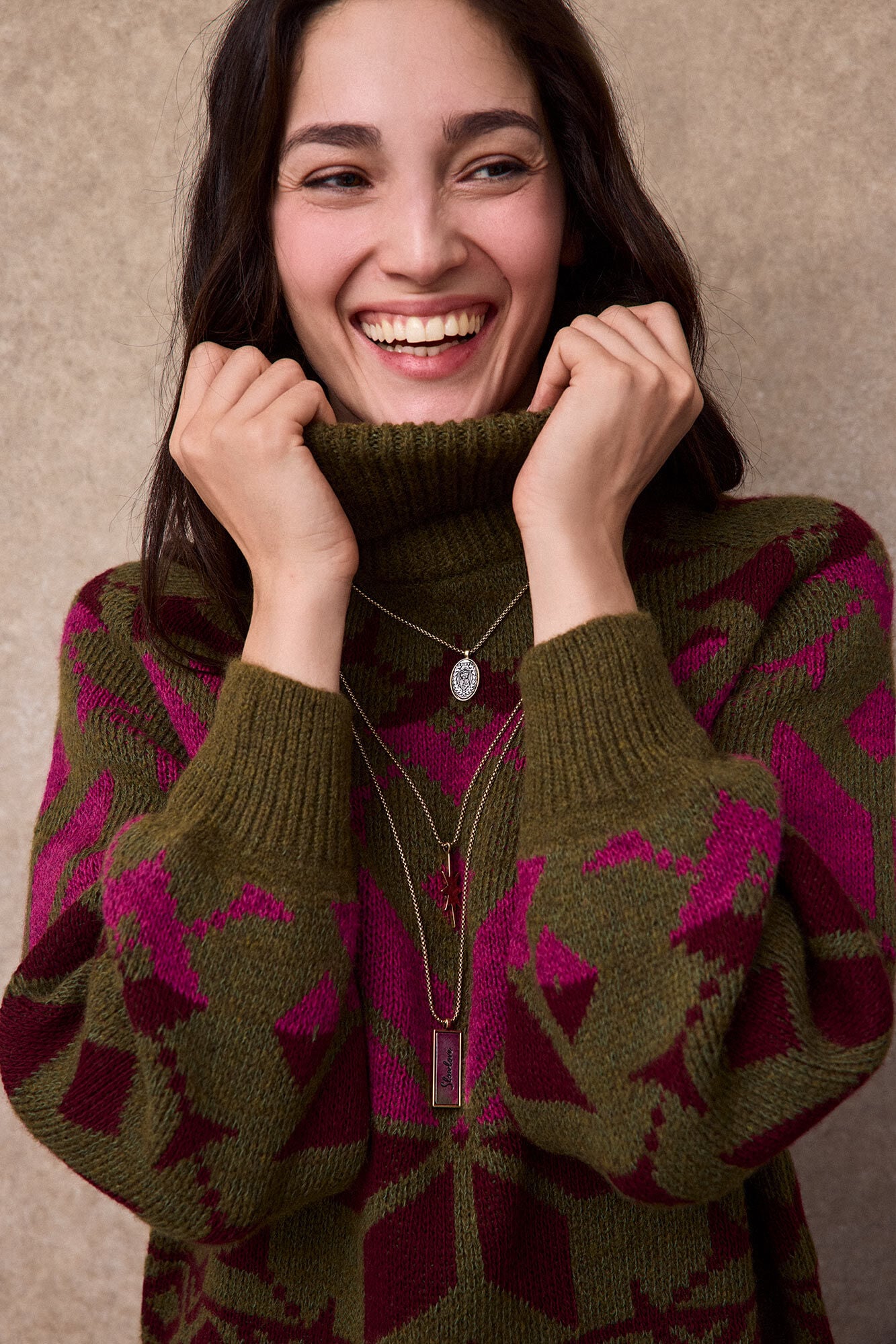 Slowlove Jersey jacquard geom&eacute;trico