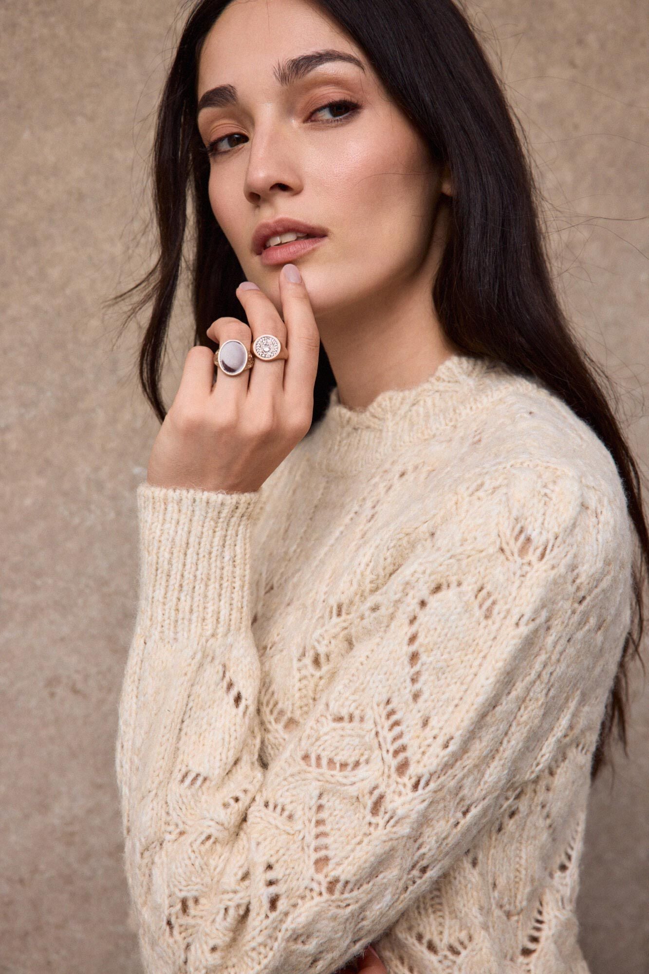 Slowlove Openwork knit jumper Ivory