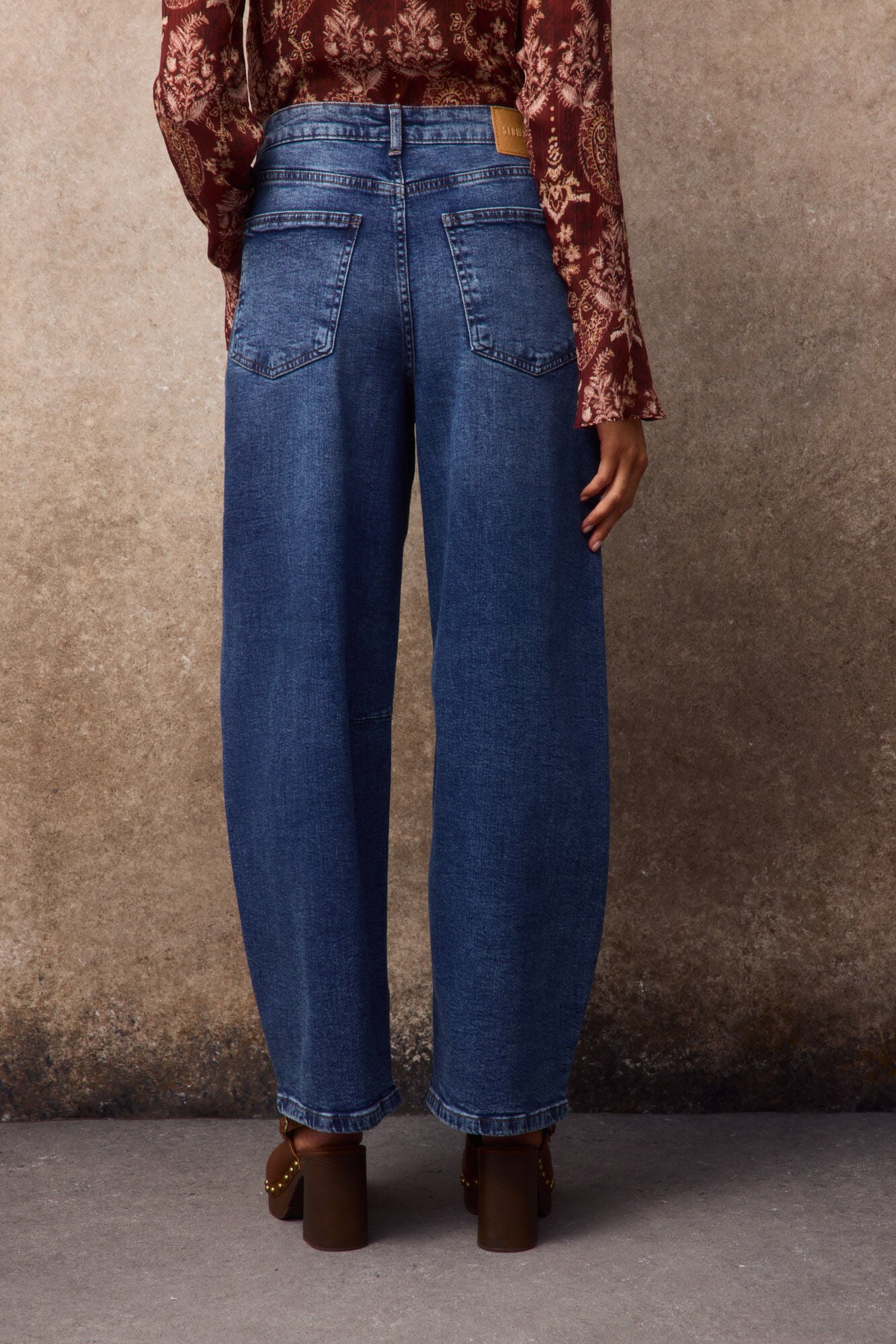 Slowlove Jean Barrel ancho Azul