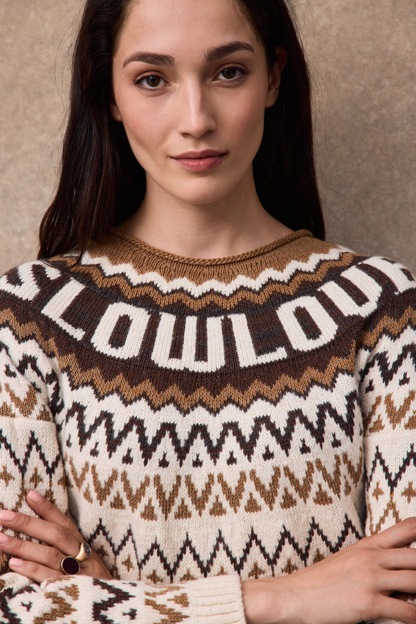 Slowlove Camisola jacquard logo SLOWLOVE