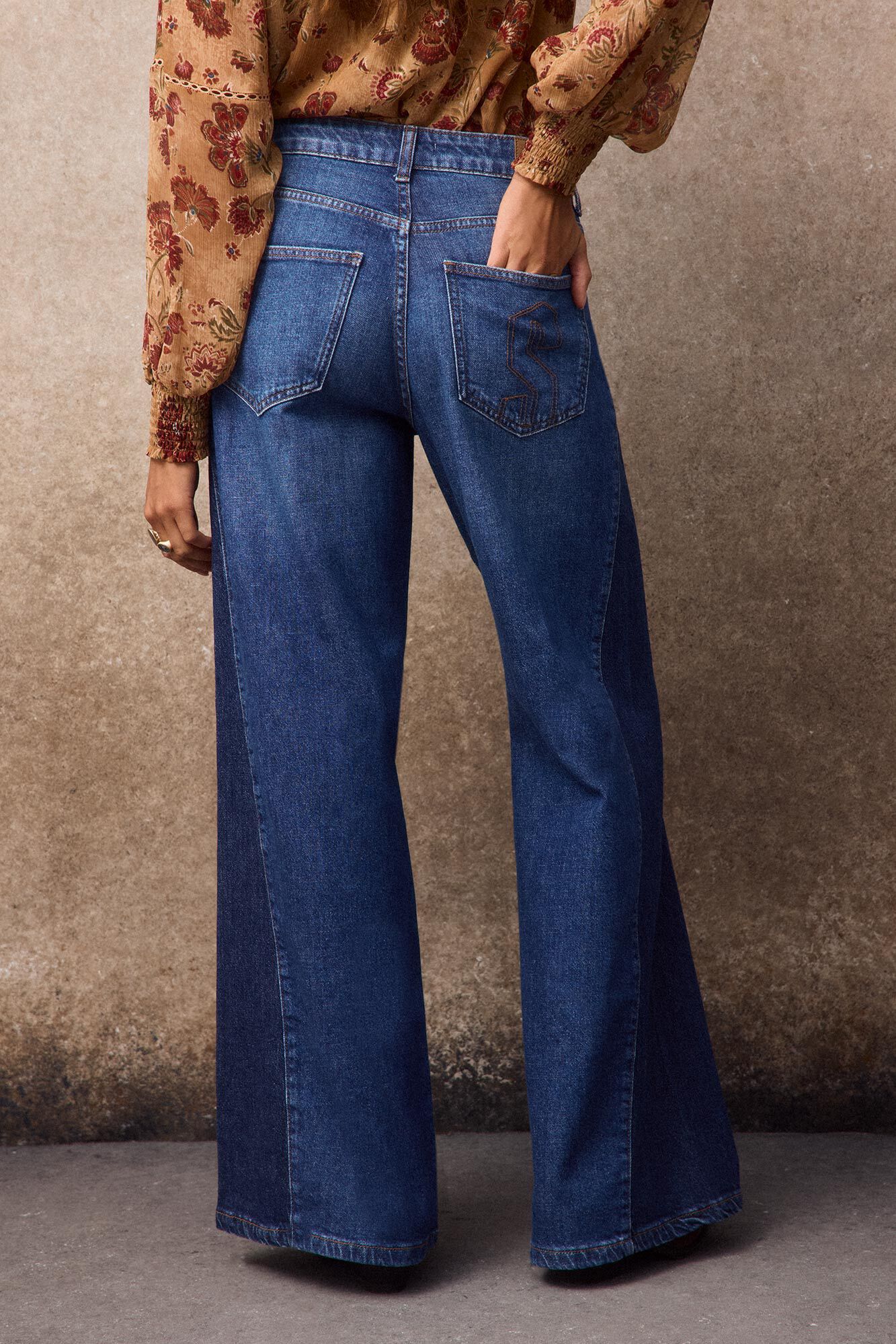 Slowlove Jeans contrastes Azul