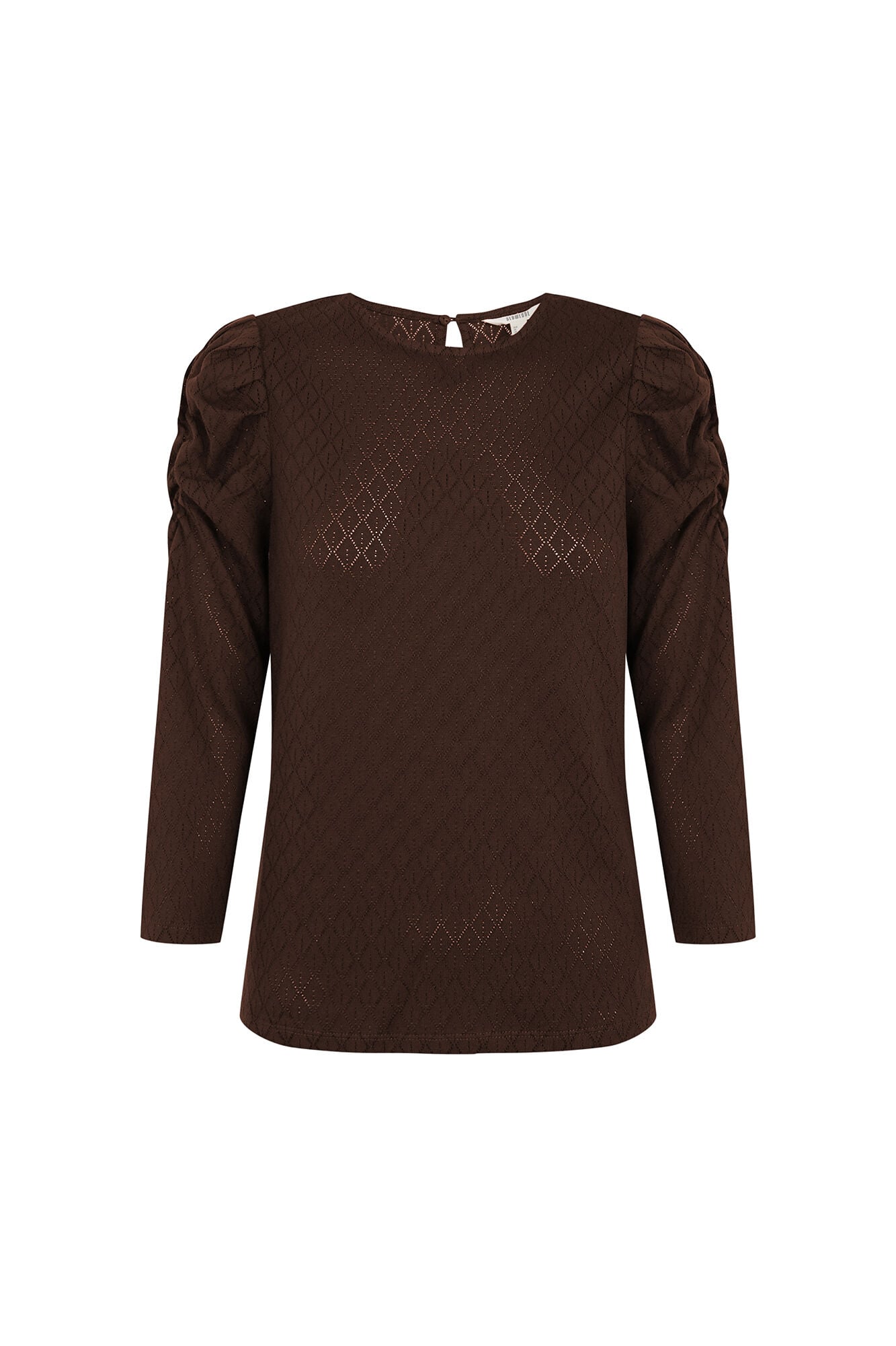 Slowlove Top estructura Marr&oacute;n oscuro