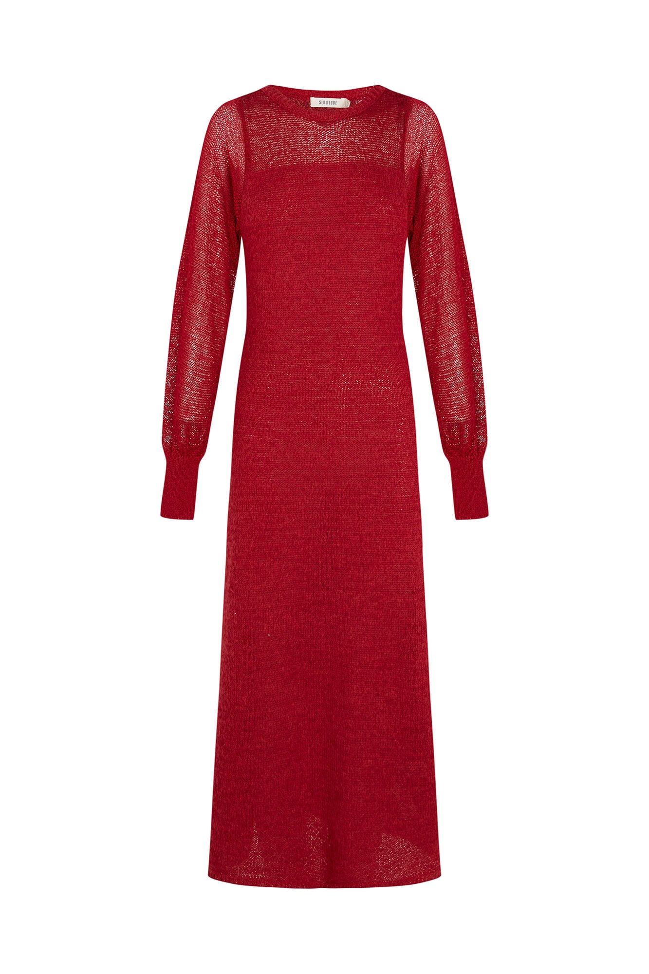 Slowlove Vestido largo punto Rojo