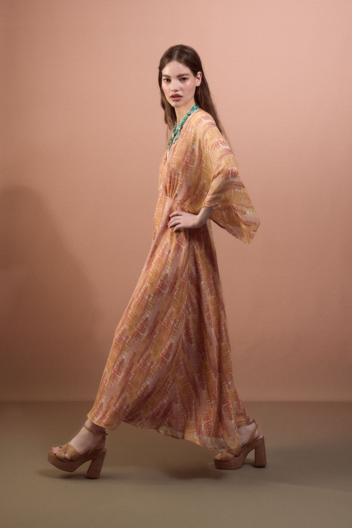 Slowlove Vestido estampado fluido Multicolor
