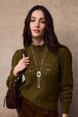 Slowlove Openwork knit jumper Kaki