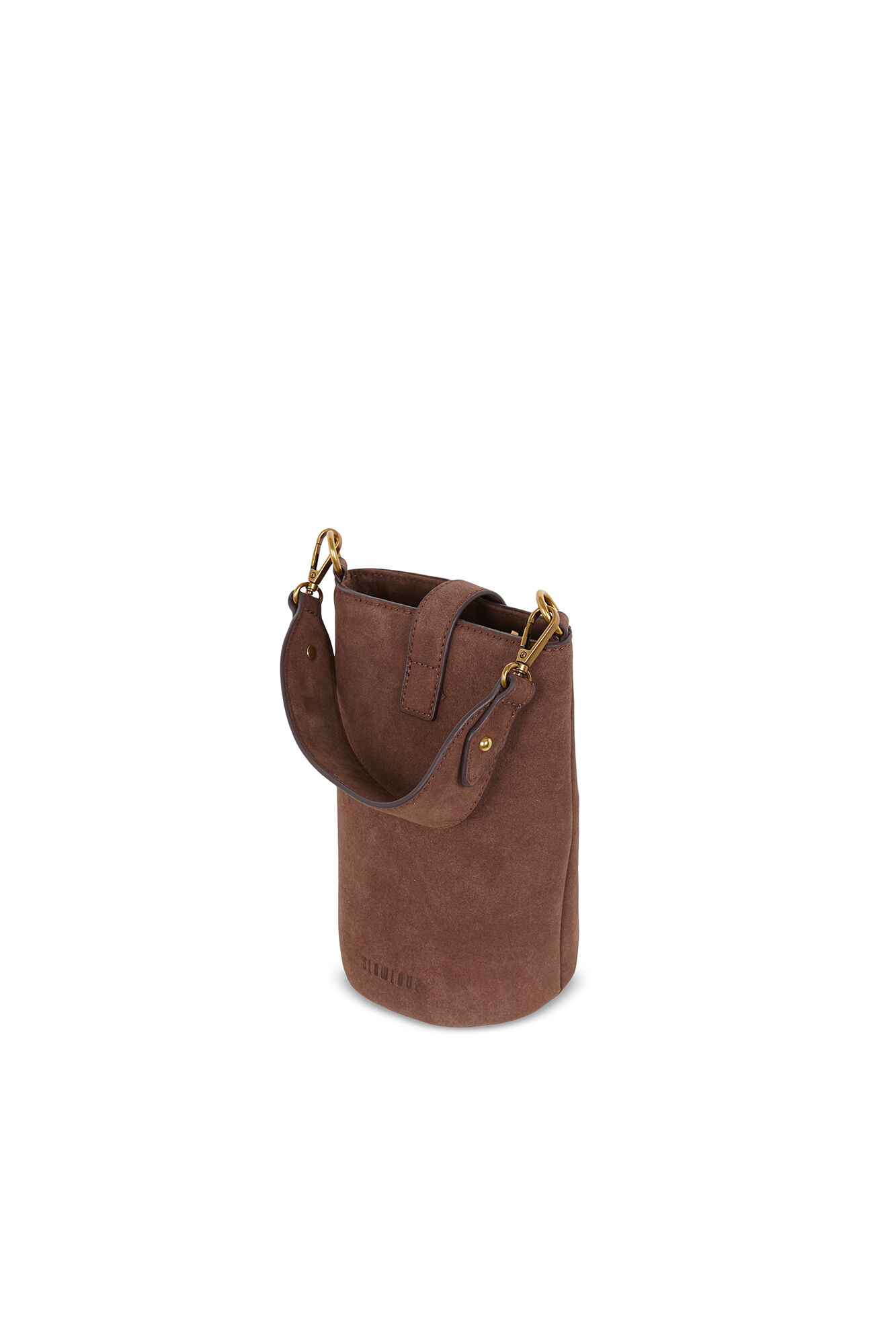 Slowlove Bolso piel saco Marr&oacute;n oscuro