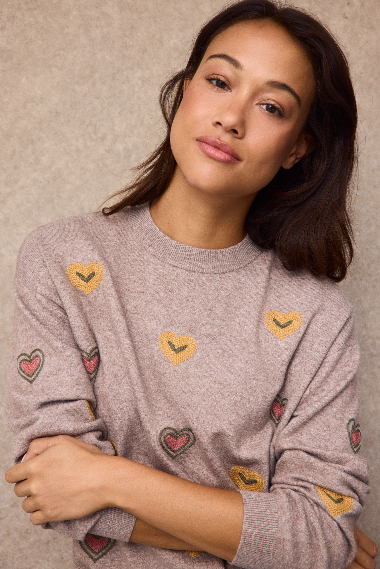 Slowlove Jersey bordados corazones