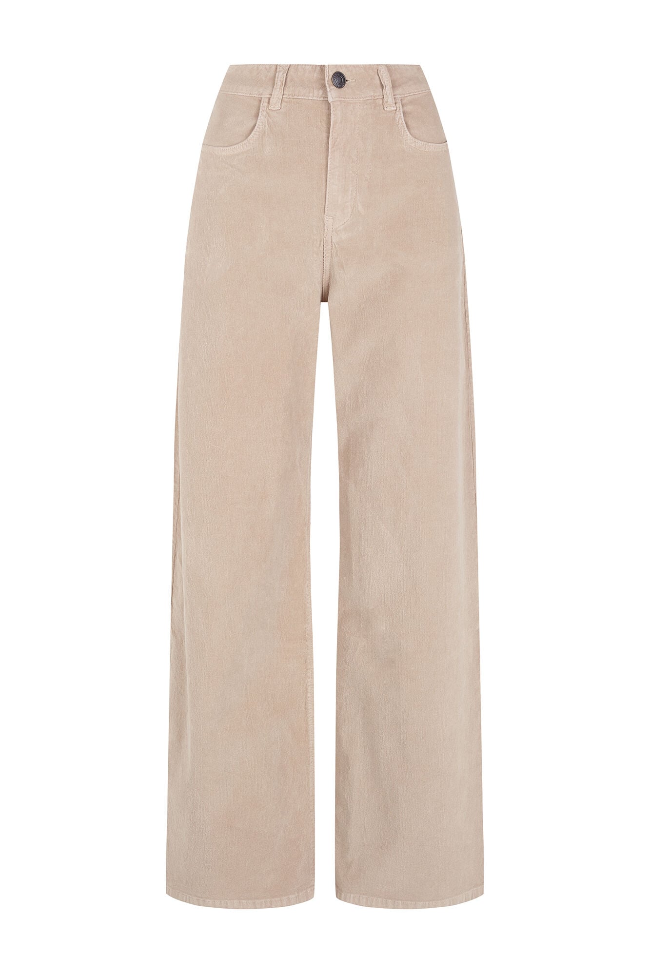 Slowlove Cal&ccedil;a de bombazina com pin&ccedil;as Ecru