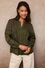 Slowlove Blusa rom&aacute;ntica Marr&oacute;n oscuro