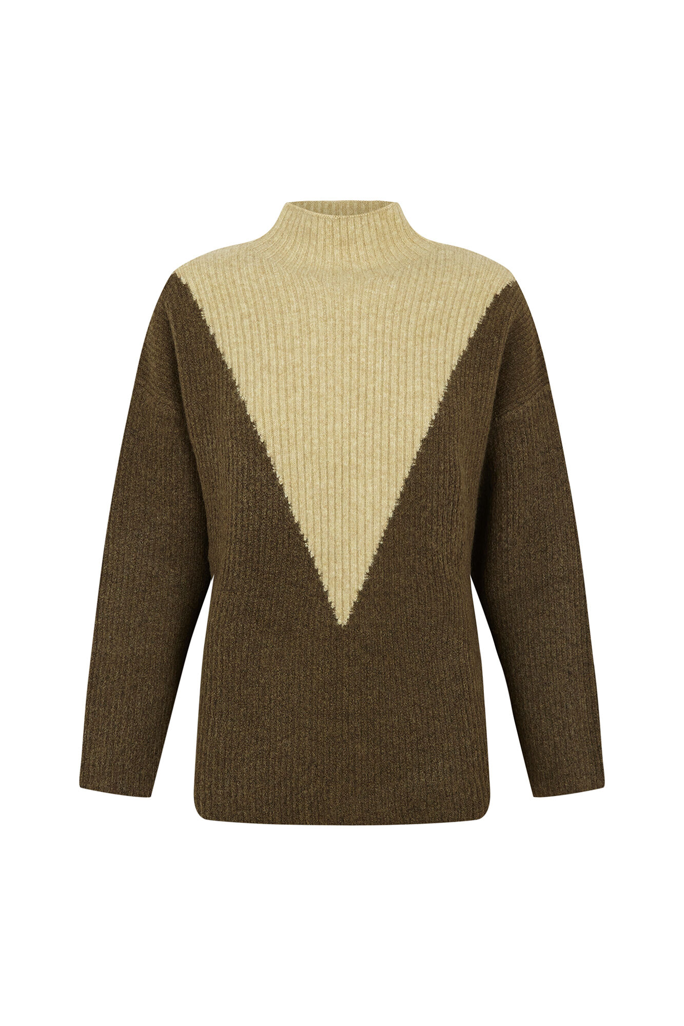 Slowlove Camisola blocos intarsia Verde