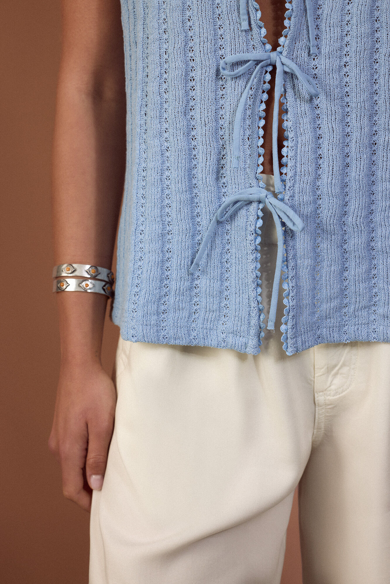 Slowlove Tie gilet Blue