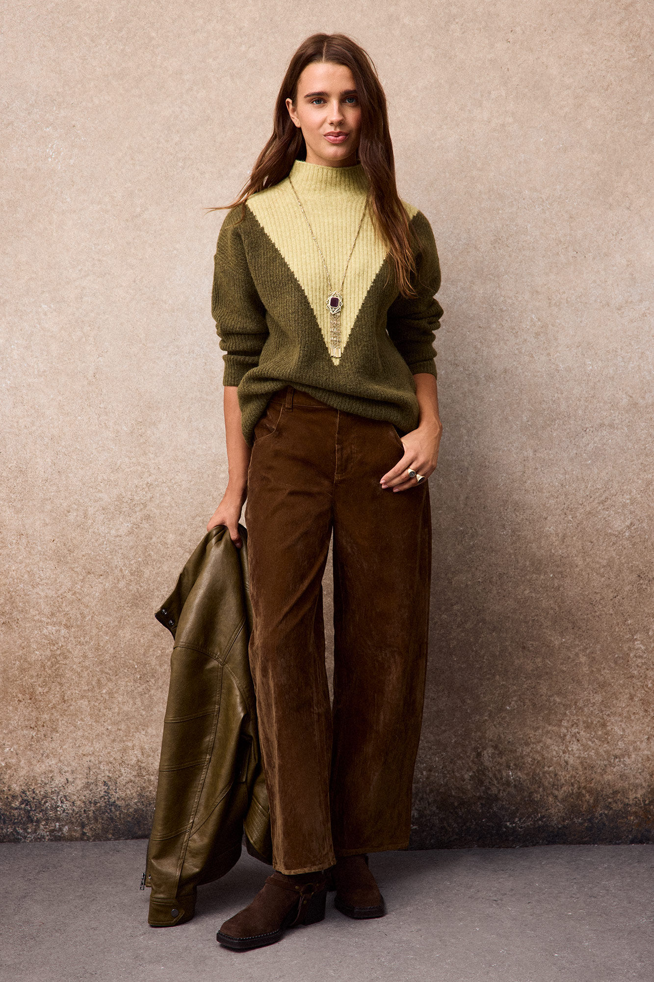 Slowlove Camisola blocos intarsia