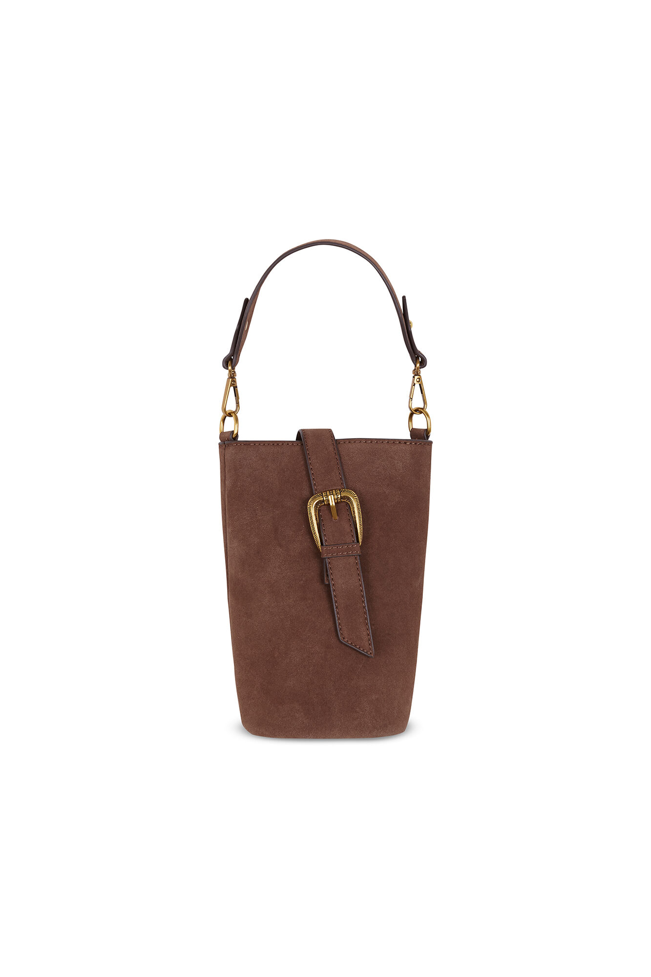 Slowlove Bolso piel saco Marr&oacute;n oscuro