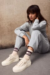 Slowlove Plaid sneakers Ivory