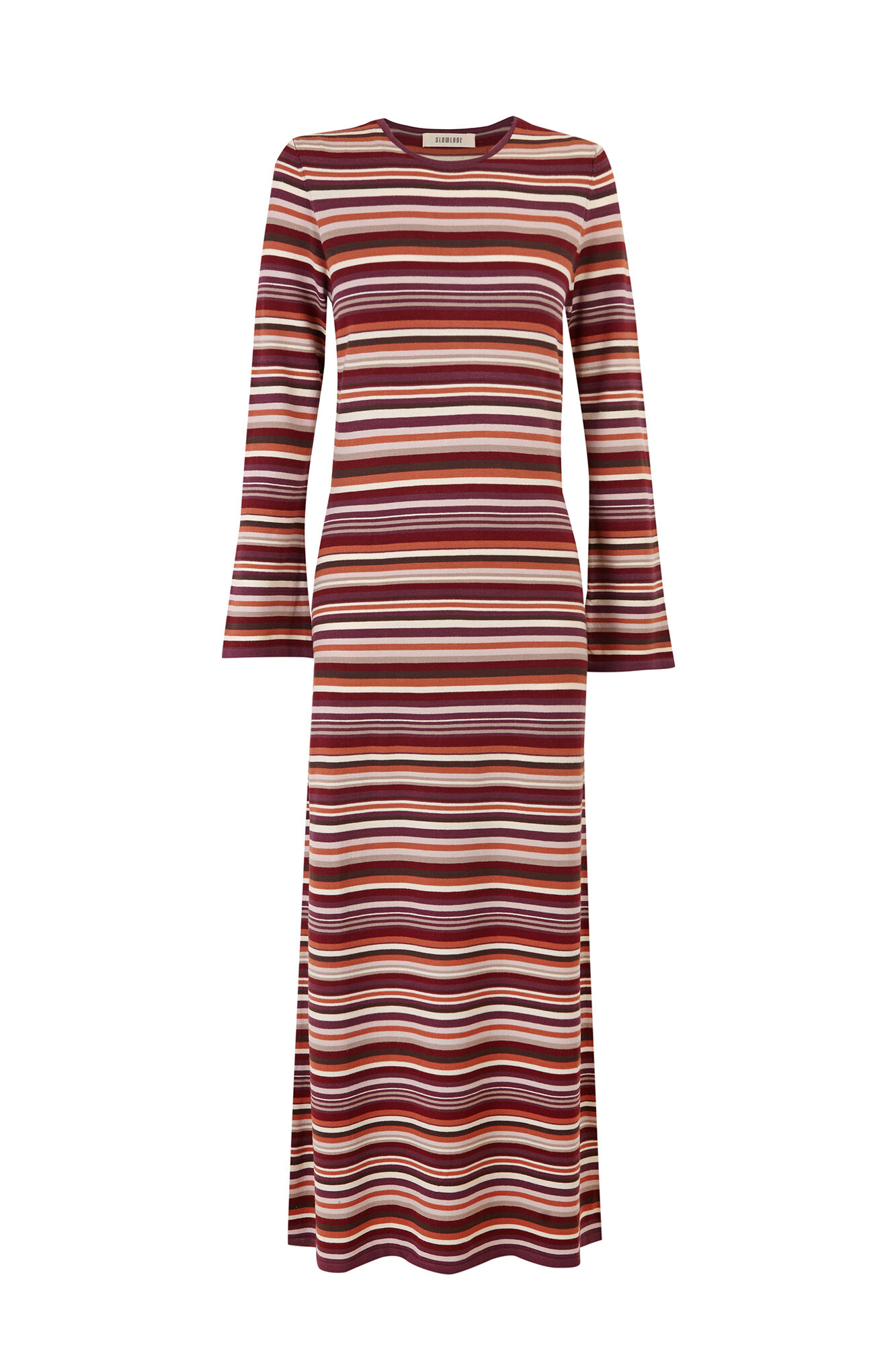 Slowlove Vestido punto rayas Multicolor