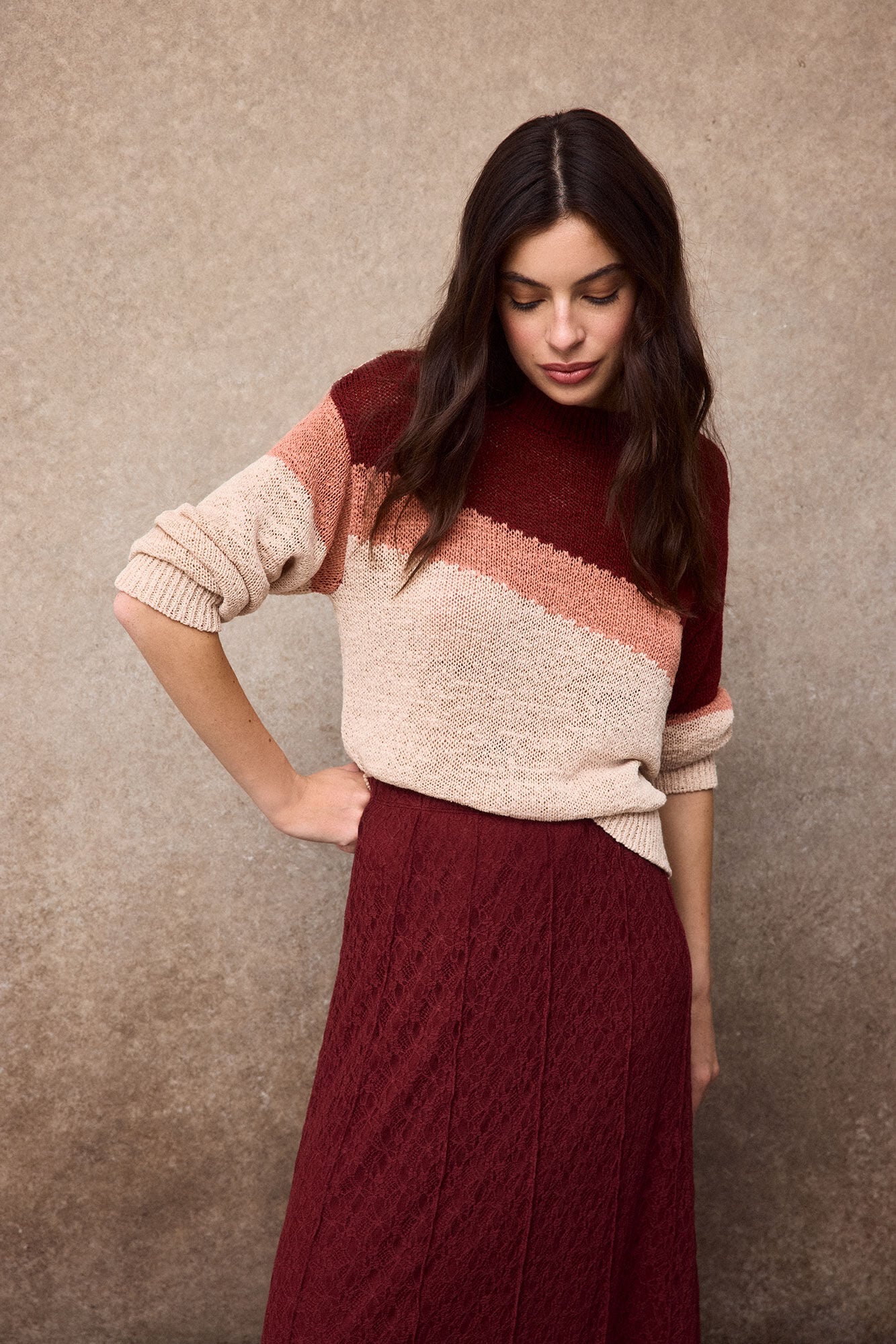 Slowlove Jersey bloque de color Multicolor