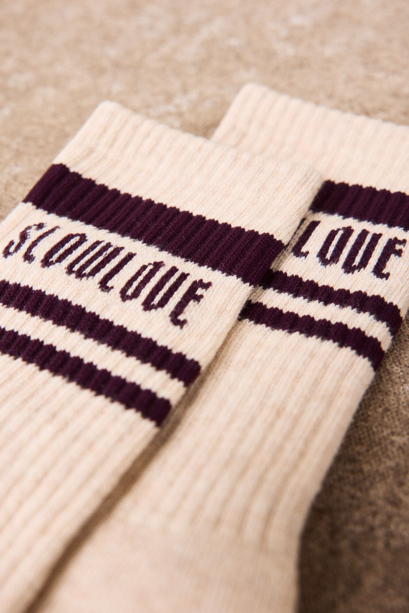Slowlove Calcetines rayas logo