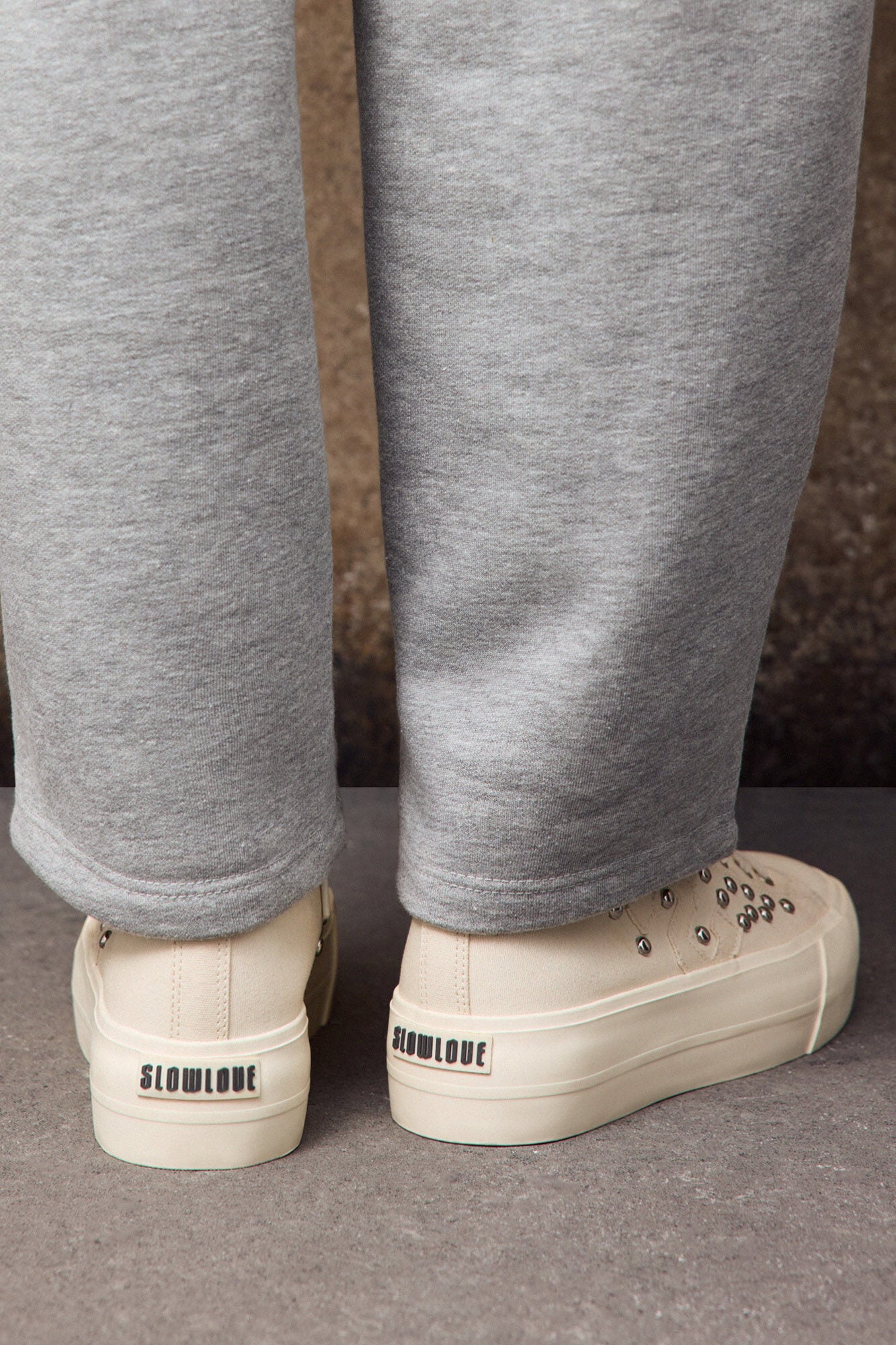 Slowlove Plaid sneakers Ivory
