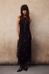 Slowlove Lace bead dress Black
