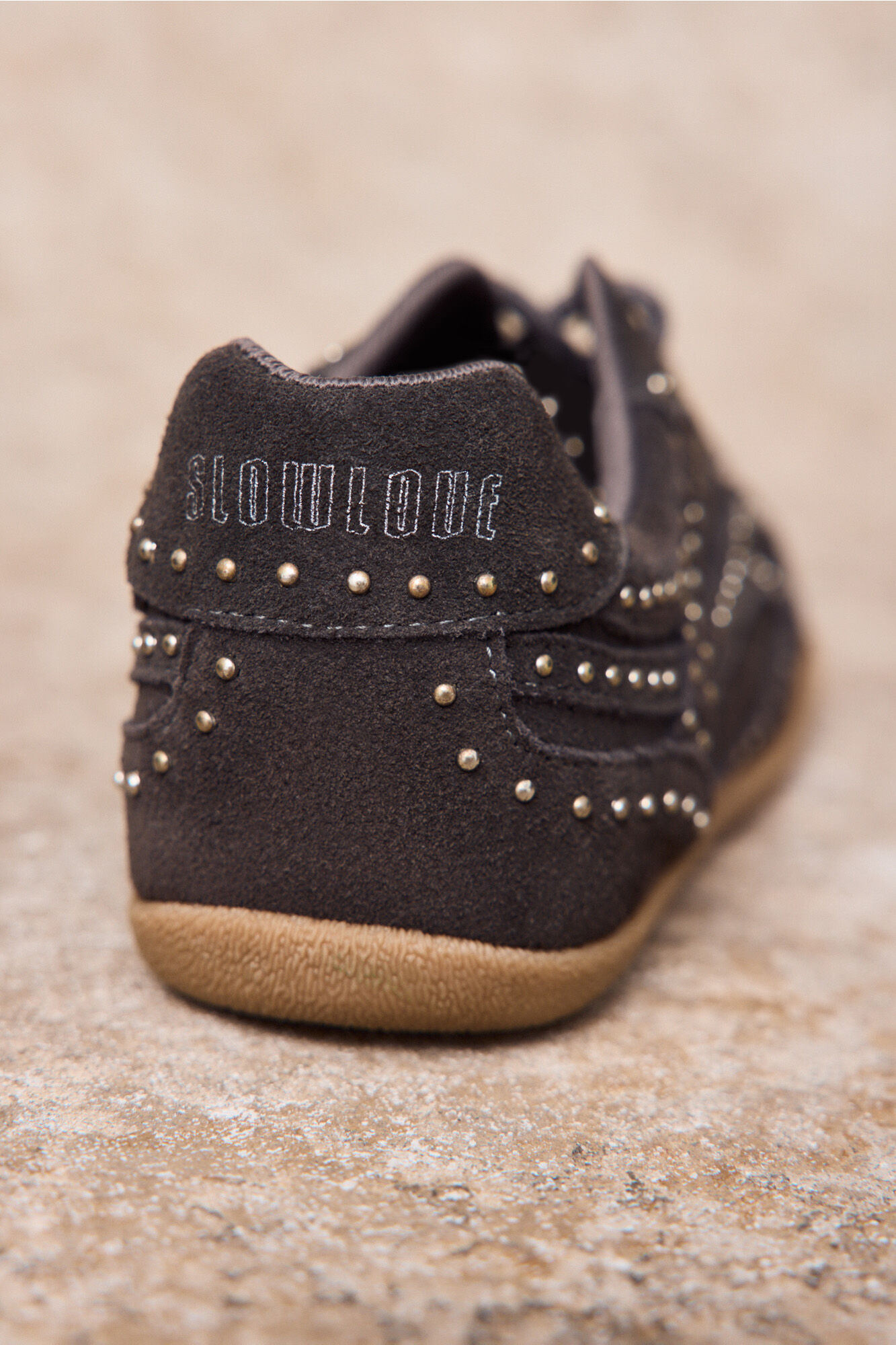 Slowlove Zapatilla piel tachas Gris