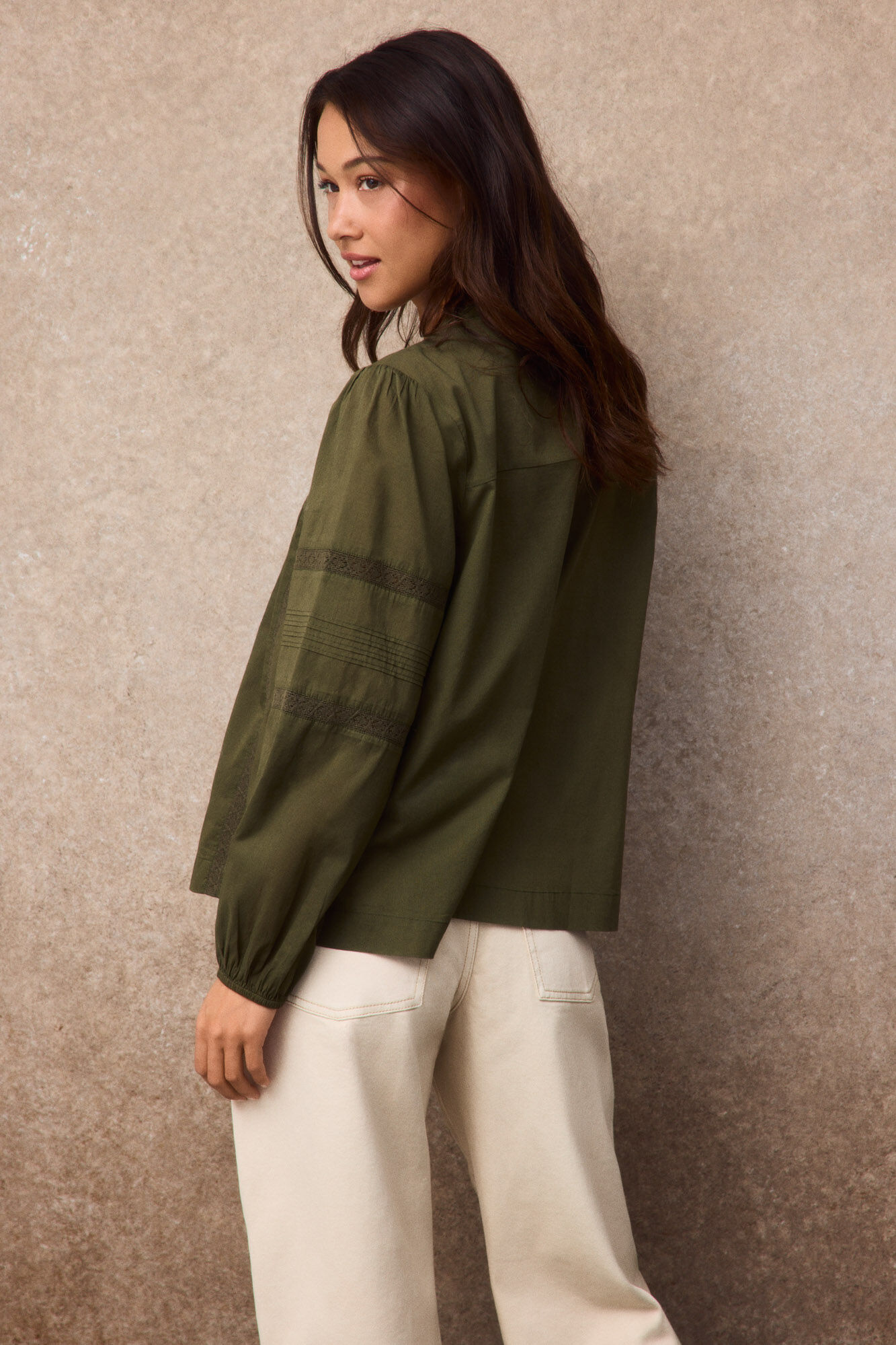 Slowlove Blusa rom&aacute;ntica Marr&oacute;n oscuro