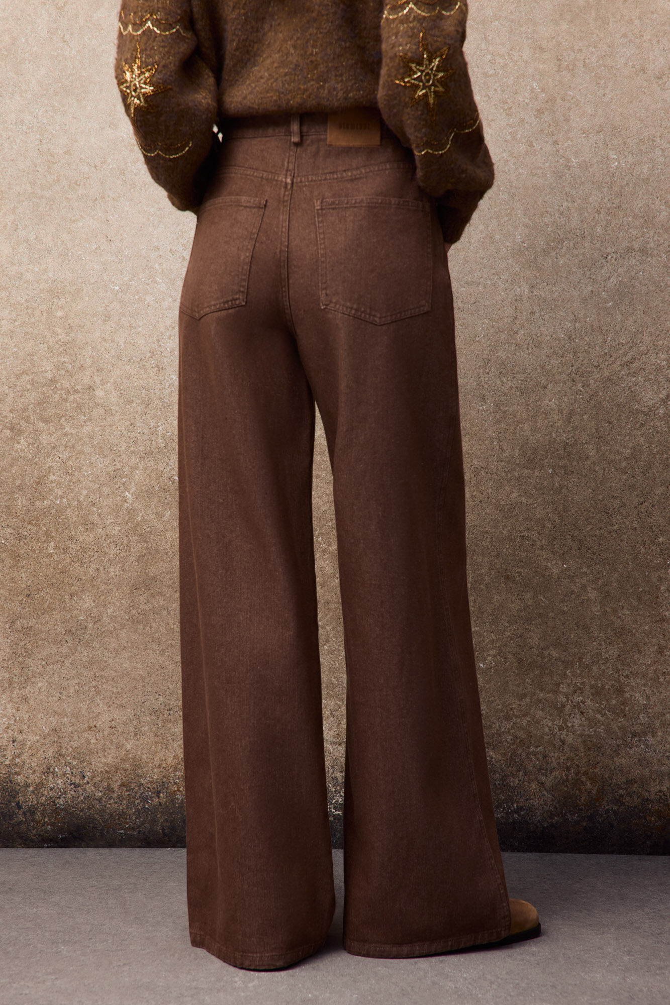 Slowlove Chocolate raw jeans Dark brown
