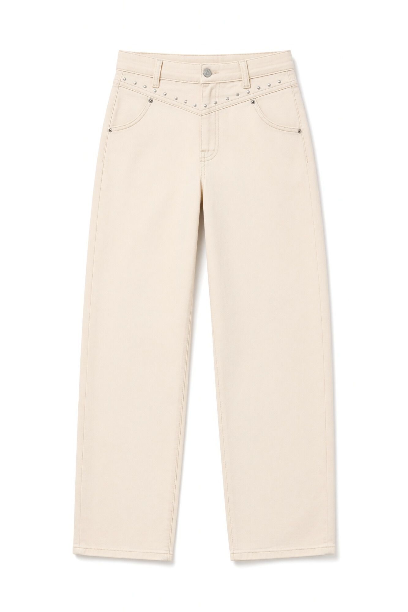 Slowlove Jeans Tachas Marfil