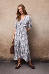 Slowlove Vestido estampado manga francesa Multicolor