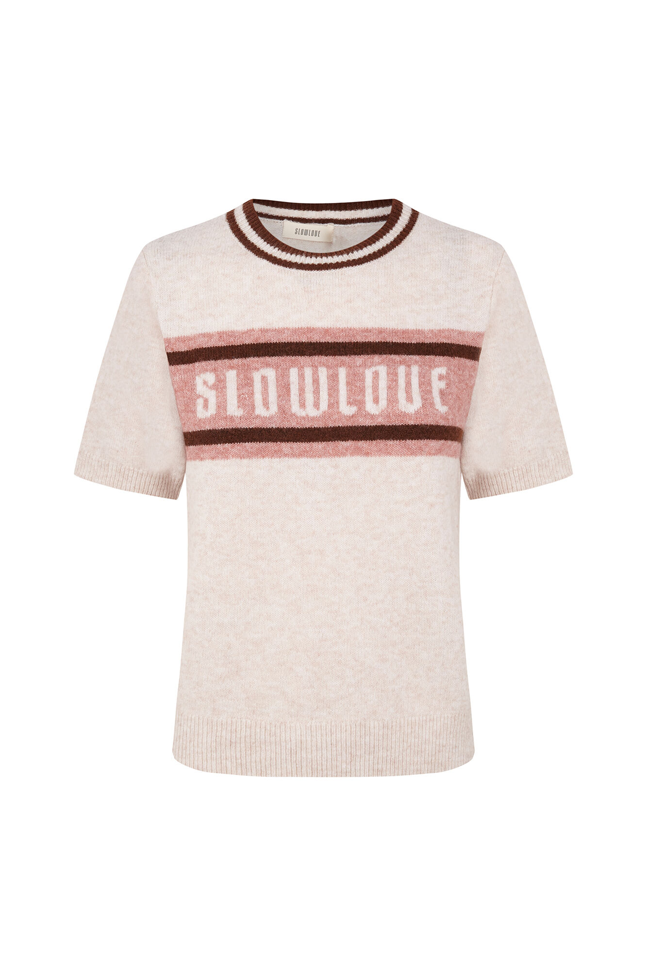 Slowlove Camisola com logo SLOWLOVE Ecru