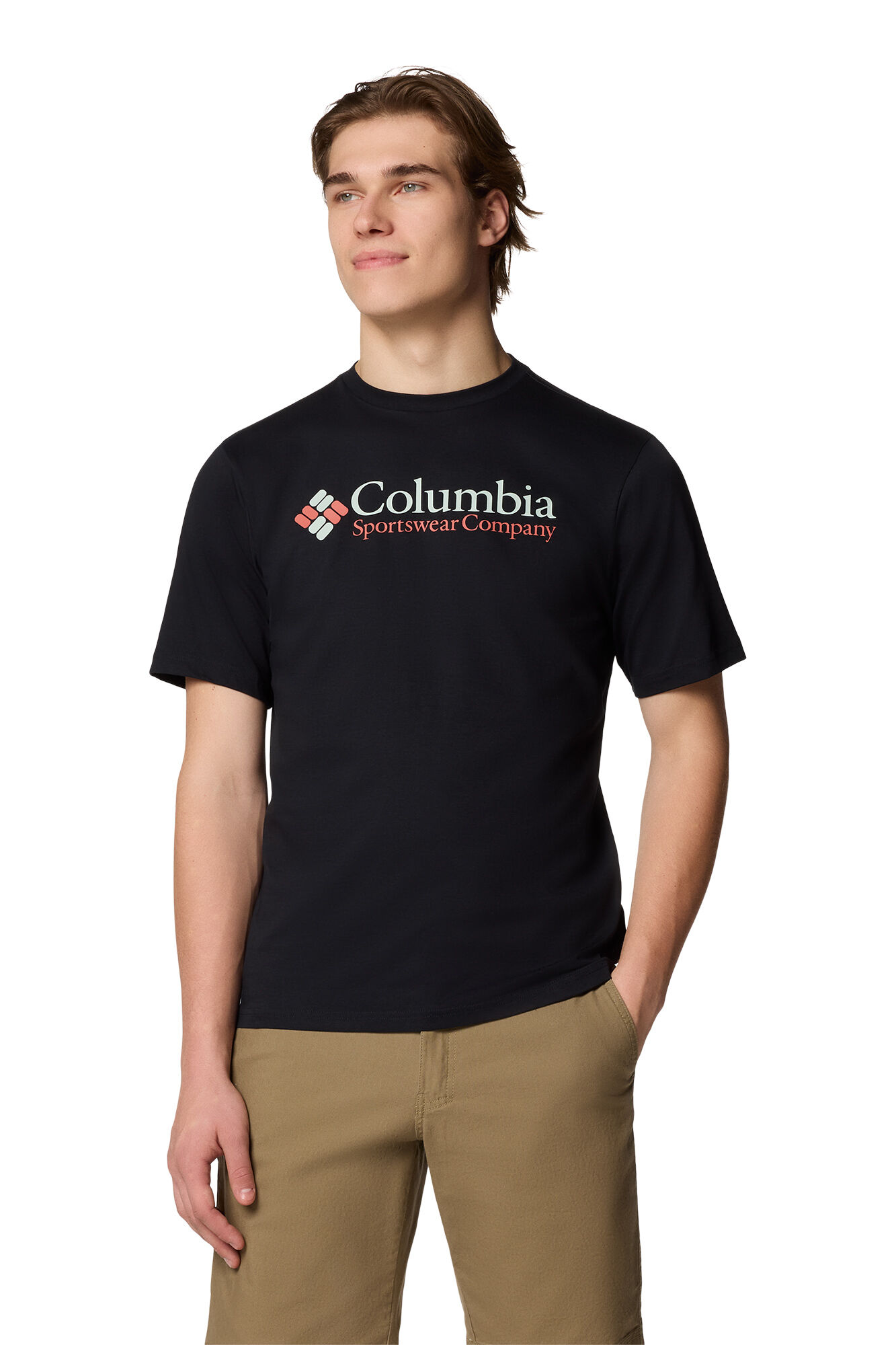 Columbia Columbia for men 's Basic Logo&trade; organic cotton short sleeve T-Shirt black
